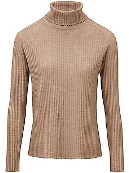 Rollkragen-Pullover aus 100% Schurwolle-Merino Peter Hahn braun günstig online kaufen