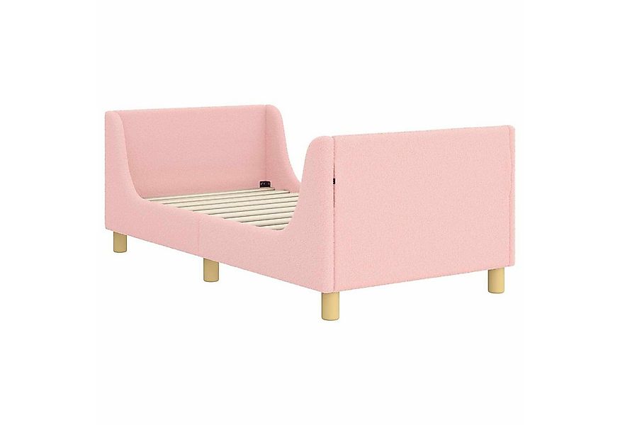 vidaXL Bett Kinderbettgestell mit Kopfteil Rosa 80 x 160 cm Schafstoff (1-t günstig online kaufen