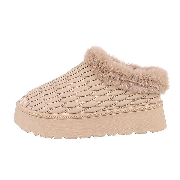 Ital-Design Damen Hausschuhe Freizeit Snowboots Flach günstig online kaufen