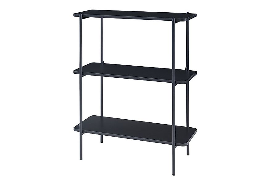 en.casa Standregal, »Samnanger« mit 3 Ablagen 100 x 80 x 34 cm Schwarz günstig online kaufen