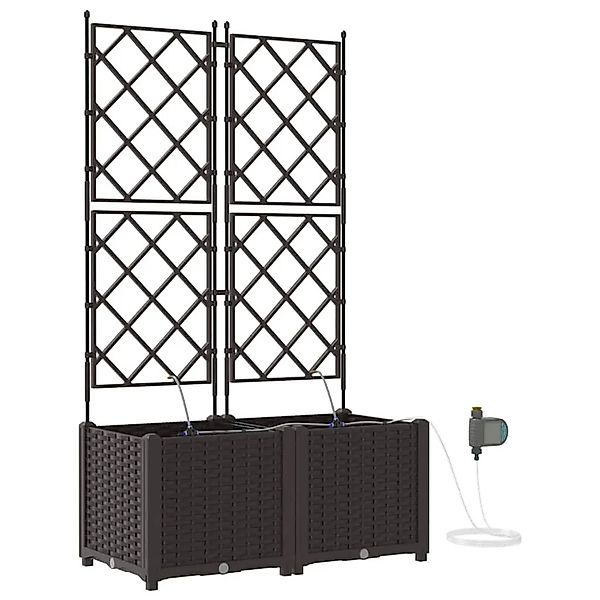 vidaXL Garten-Pflanzgefäß 2 Stk Braun Stahl 42002828 günstig online kaufen