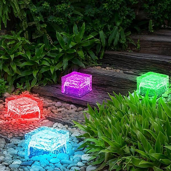 etc-shop Gartenleuchte, LED-Leuchtmittel fest verbaut, Farbwechsel, günstig online kaufen
