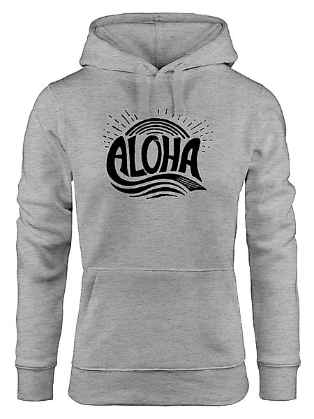 Neverless Hoodie Hoodie Damen Aloha Wellen günstig online kaufen