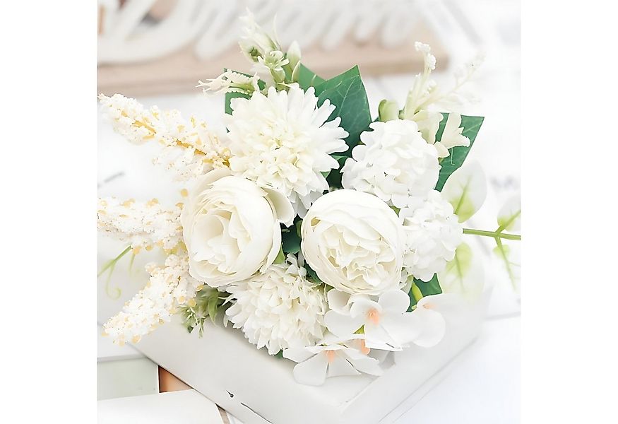 Kunstblumenstrauß Kunstblumenstrauß aus Seidenblumen – Kunstrosen, Kunstblu günstig online kaufen