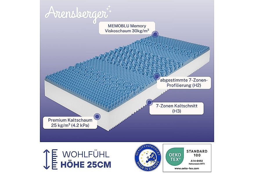 Kaltschaummatratze Arensberger Kaltschaum Matratze FLEXX, 25cm Höhe, Arensb günstig online kaufen