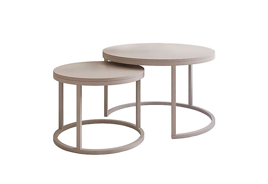 Lookway Couchtisch CIRI 2in1 Matt KASCHMIR (2er Set), Durchmesser: ⌀70 cm u günstig online kaufen