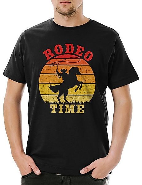 Urban Backwoods Print-Shirt Rodeo Time Herren T-Shirt Pferd Cowboy Country günstig online kaufen