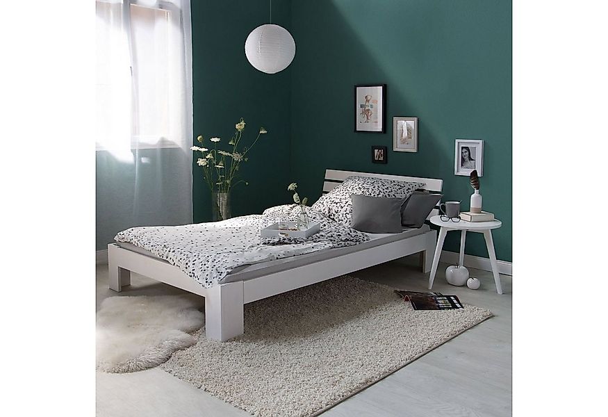 Homestyle4u Holzbett 90x200 120x200 140x200 160x200 180x200 Doppelbett Kopf günstig online kaufen