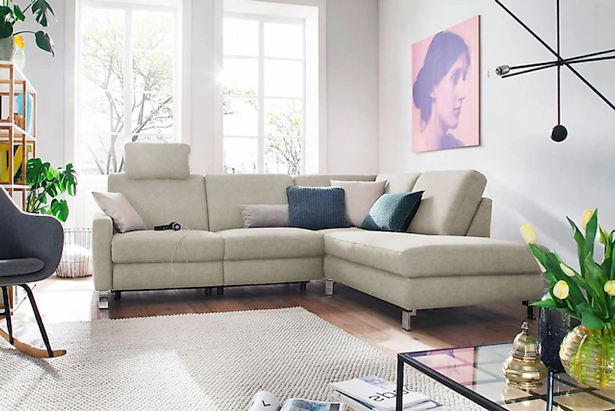 3C Candy Ecksofa »Mainau modern und elegant, mit gutem Sitzkomfort, L-Form« günstig online kaufen