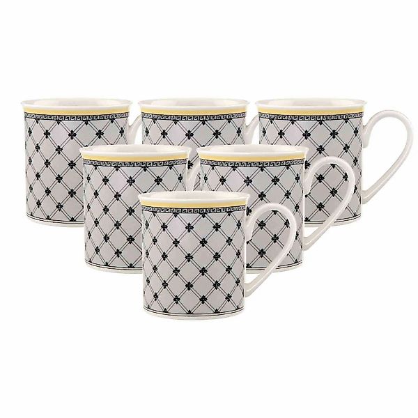 Villeroy & Boch Becher "Kaffeebecher Audun Promenade 300 ml 6er Set weiß-gr günstig online kaufen
