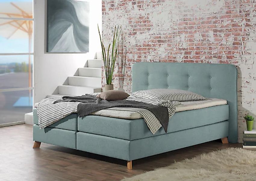 Home affaire Boxspringbett "Cecina", in 5 Breiten, 3 Ausführungen, 2 Härteg günstig online kaufen