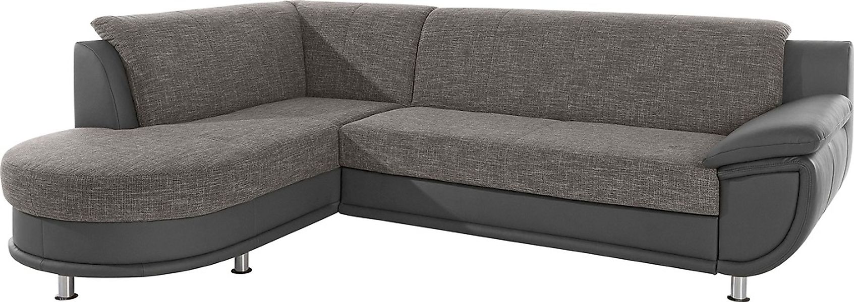 TRENDMANUFAKTUR Ecksofa »Rondo 3, zeitlos und bequem, Materialmix, breite A günstig online kaufen