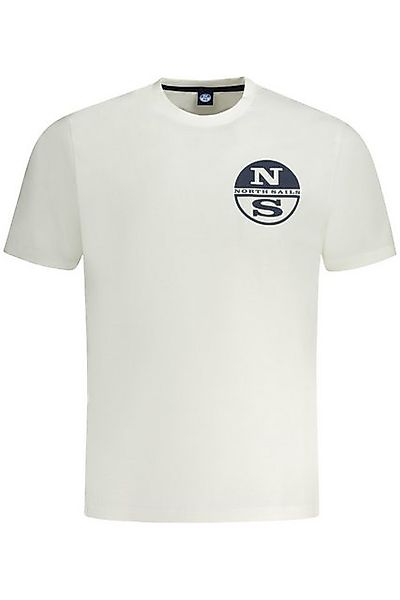 North Sails T-Shirt Kurzarm Herren T-Shirt: Weißes Rundhals-Shirt mit günstig online kaufen