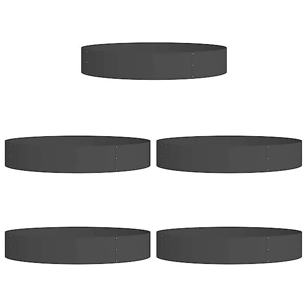 vidaXL Blumentopf Garten 5 pcs Schwarz günstig online kaufen