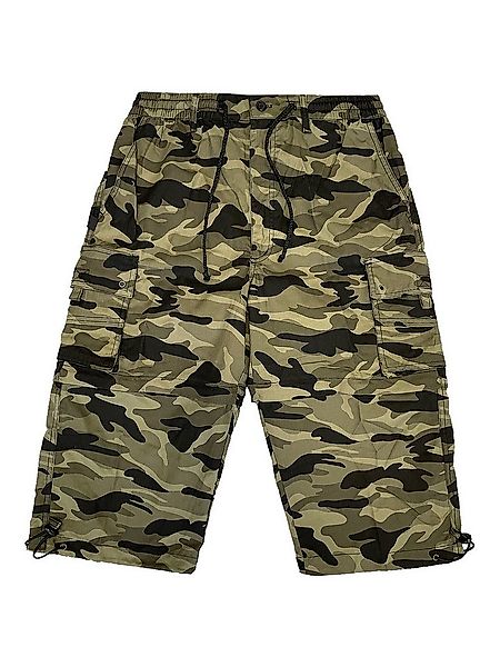 YSROMA Cargoshorts Legere Camo Bermuda mit Tunnelzug Zip Off Bermuda günstig online kaufen