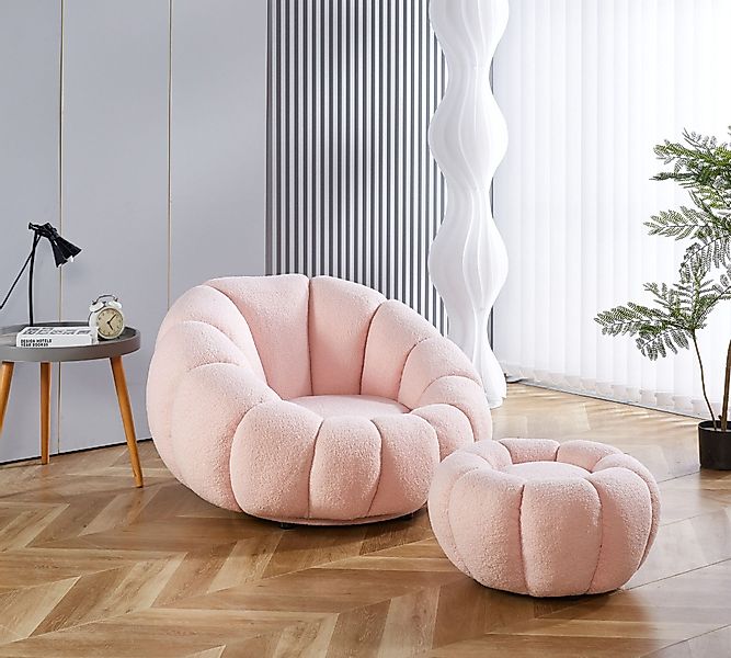 alesvelt Drehsessel Kürbis Sessel 360° Drehfunktion günstig online kaufen