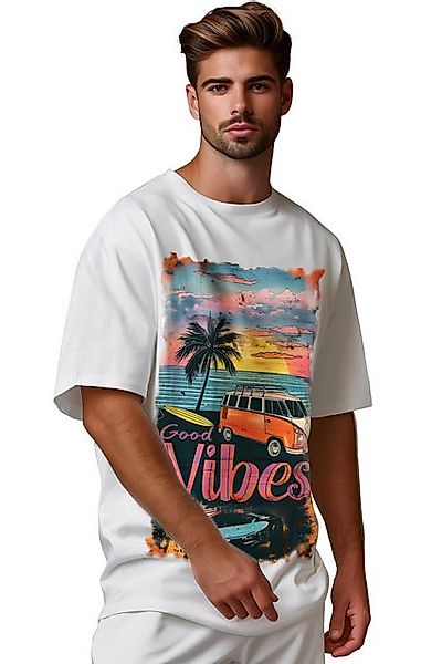 Reichstadt Print-Shirt Casual Oversize T-Shirt 24RS057 Surfside Vibes L Ver günstig online kaufen