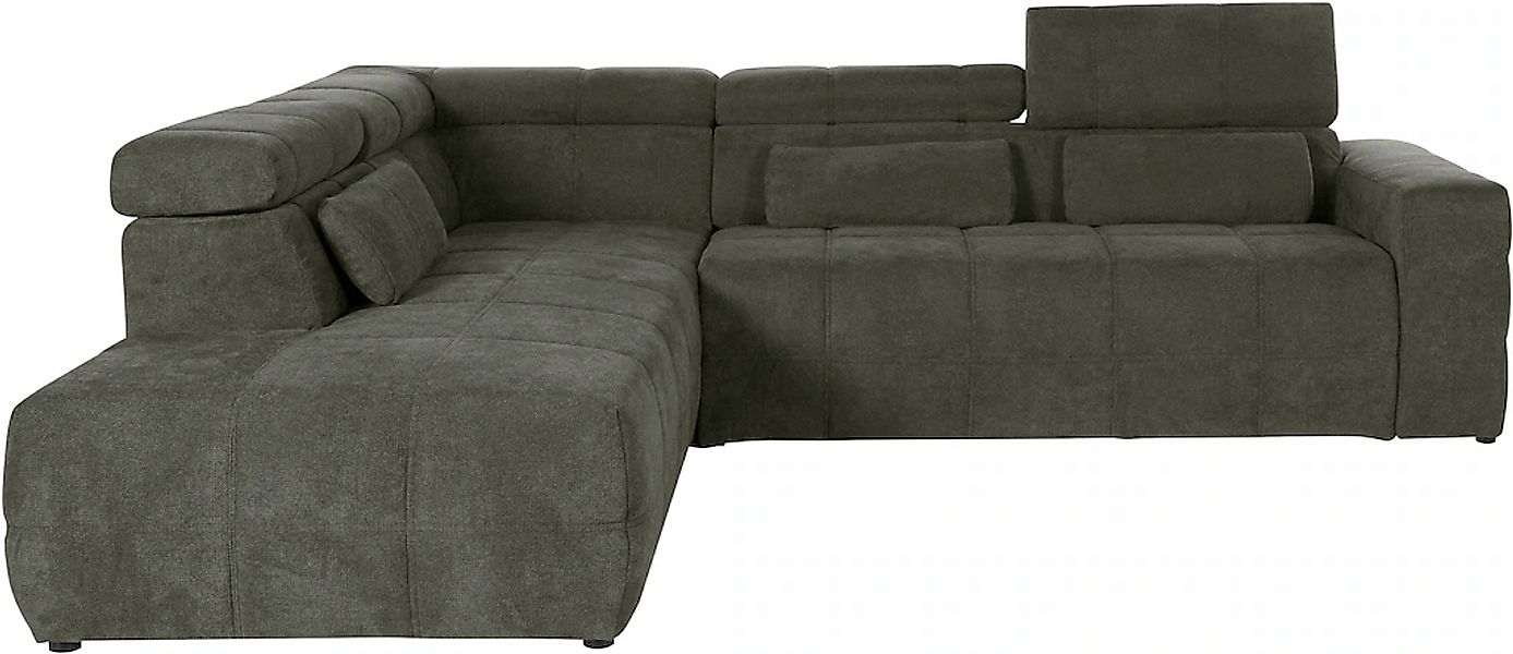 DOMO collection Ecksofa "Brandon L-Form, auch in Leder", inklusive Kopfteil günstig online kaufen