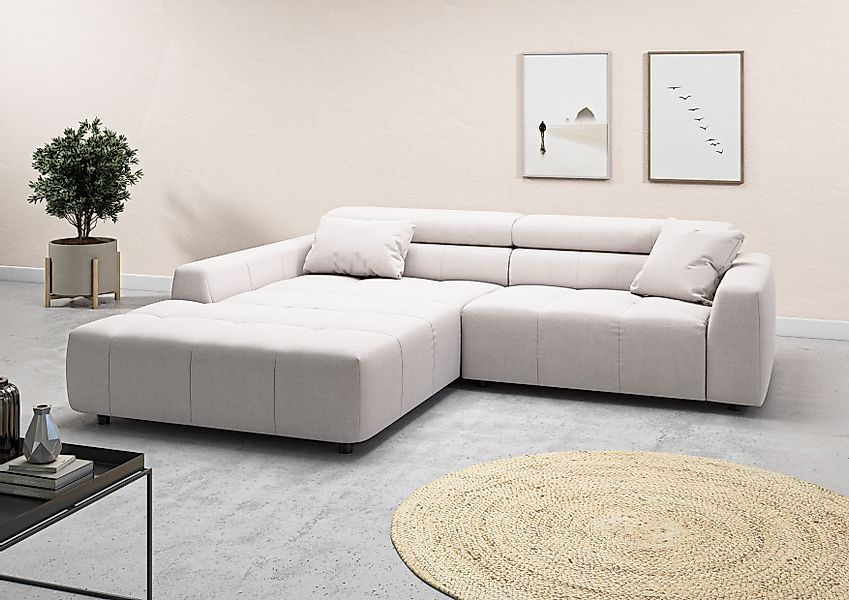 3C Candy Ecksofa "Denver auch mit Cord- und Easy care-Bezug, Kopfteilverste günstig online kaufen