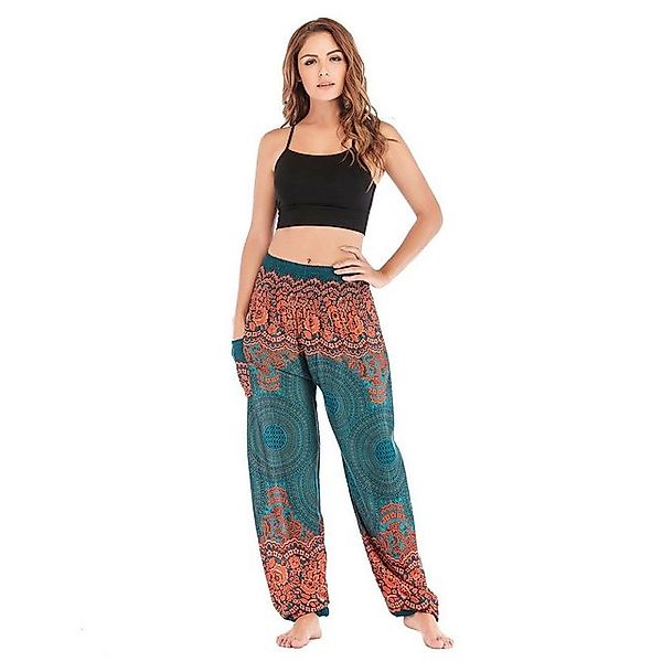 YRIIOMO Loungepants Leichte und atmungsaktive Boho Haremshose mit hoher Tai günstig online kaufen