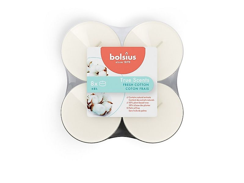 Bolsius Duftkerze Bolsius Maxi-Lichte 8 Stunden 8er Pack True Scents günstig online kaufen