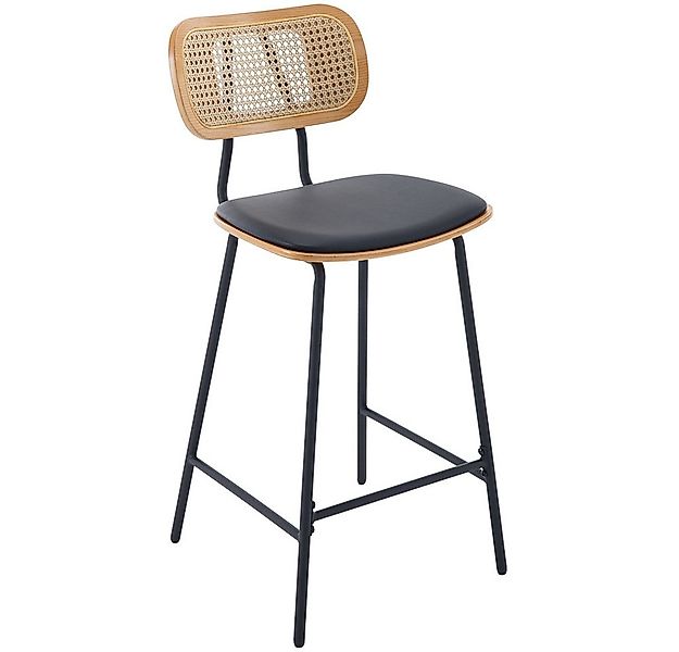 WAHSON OFFICE CHAIRS Barhocker 2er Set Rattan Barstuhl mit Metallbeinen Sit günstig online kaufen