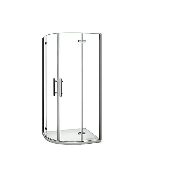 Duschparadies Duschkabine 90 x 90 cm Runddusche Höhe 195cm Viertelkreis Dus günstig online kaufen