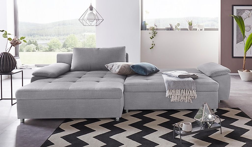sit&more Ecksofa »Labene L-Form«, wahlweise mit Bettfunktion und Bettkasten günstig online kaufen