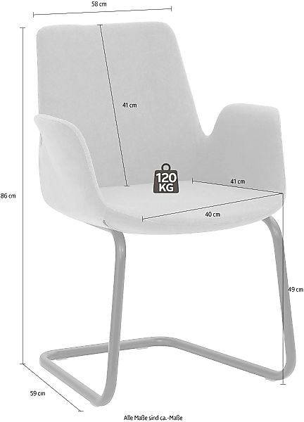 Mayer Sitzmöbel Bürostuhl "Sessel myHELIOS", Samtvelours günstig online kaufen