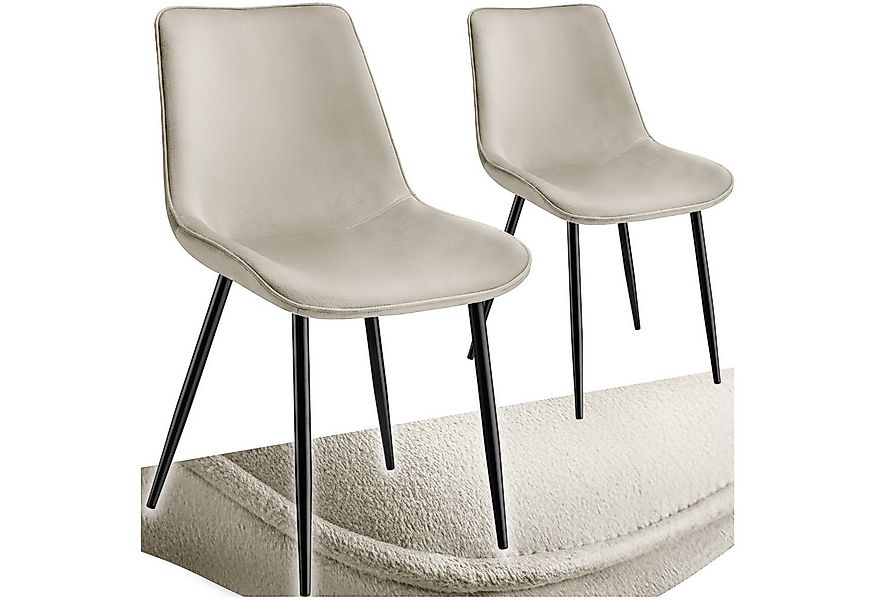 tectake Esszimmerstuhl Set Stuhl Monroe Samtoptik (Set, 2 St), Ergonomisch günstig online kaufen