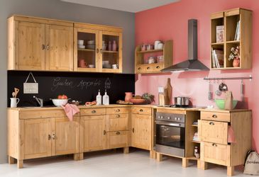 Home affaire Herdumbauschrank "Oslo" 100 cm breit, in 2 Tiefen, massiver Ki günstig online kaufen