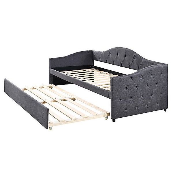 Rutaqian Einzelbett Einzelbett, 90x200cm Tagesbett mit ausziehbarem Bett,Sc günstig online kaufen