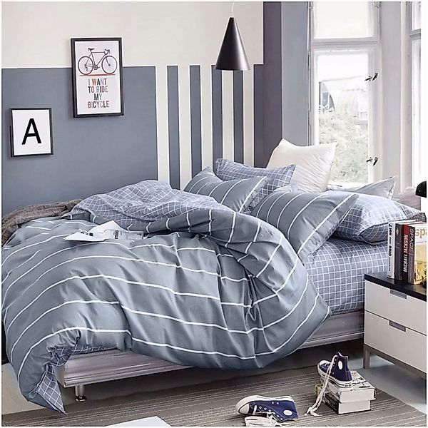 KEAYOO Bettwäsche STRIPE, Baumwolle, 2 teilig, günstig online kaufen
