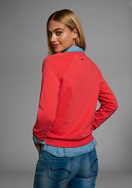 KangaROOS Sweatshirt Langarm, figurumspielender Schnitt, mit Print, Rundhal günstig online kaufen