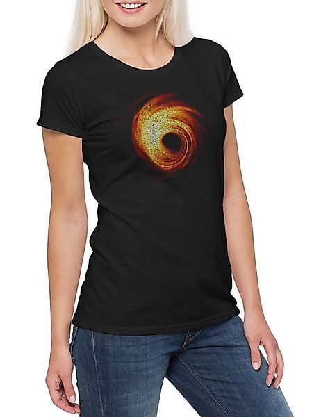 Urban Backwoods Print-Shirt Black Hole Damen T-Shirt Schwarzes Loch Geek Ne günstig online kaufen