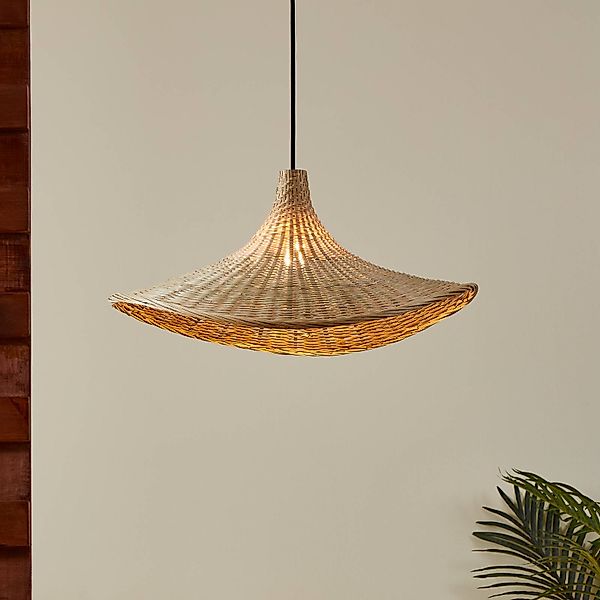 Hängeleuchte Haxey mit Bambusschirm, Ø 50 cm günstig online kaufen