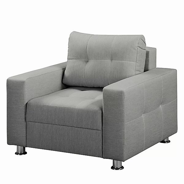 home24 Modoform Sessel Upwell Platin Strukturstoff 98x96x90 cm (BxHxT) günstig online kaufen