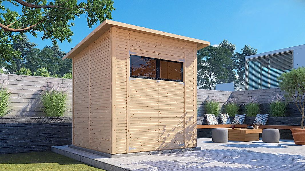 BERTILO Gartenhaus "Pent Modern 3, in verschiedenen Farben", mit hohen Seit günstig online kaufen