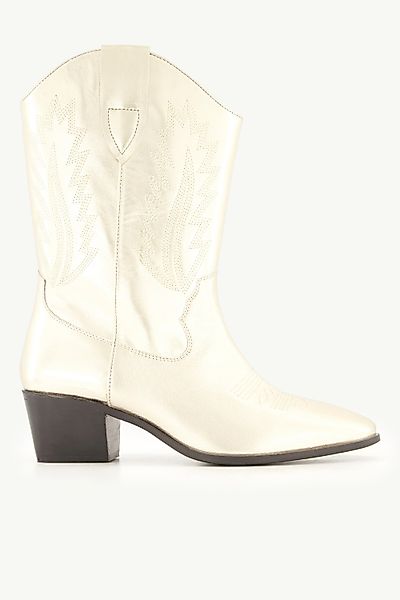 Ulla Popken Leder-Cowboystiefel XL-Schaft Metallic-Optik Stiefel günstig online kaufen