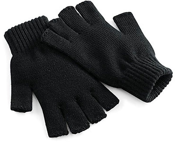 Beechfield® Strickhandschuhe fingerlose Handschuhe, schwarz günstig online kaufen