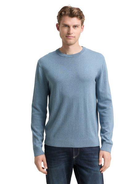 TOM TAILOR Rundhalspullover mit Logostickerei günstig online kaufen