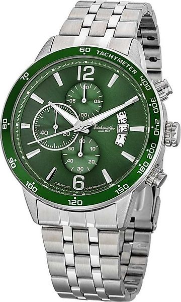 Eichmüller Chronograph Herrenuhr RE1121 grün 10 ATM Metallband 45 mm RE1121 günstig online kaufen