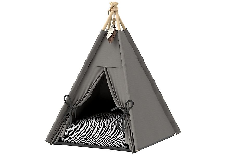 Novzep Tipi-Zelt Tipi-Zelt für Haustiere mit Kissen, Katzen- & Hundebett im günstig online kaufen