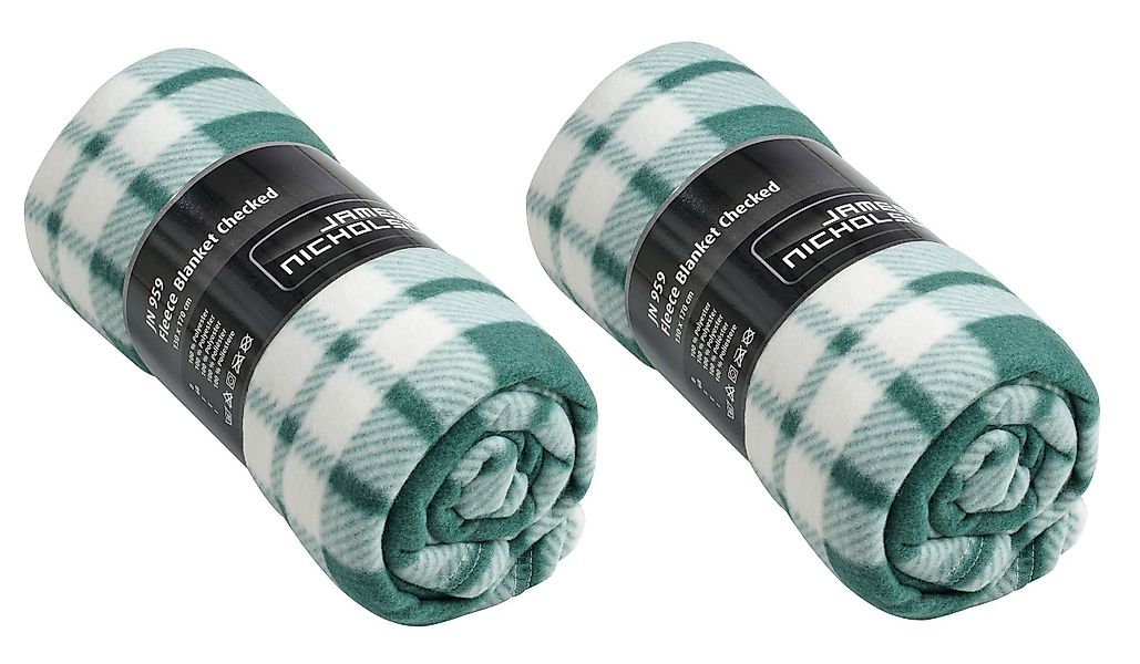 Wohndecke Doppelpack Beidseitig bedruckte Fleecedecke im günstig online kaufen