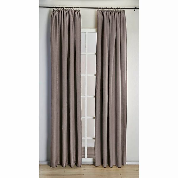 Verdunklungsvorhang Henry taupe B/L: ca. 135x245 cm günstig online kaufen