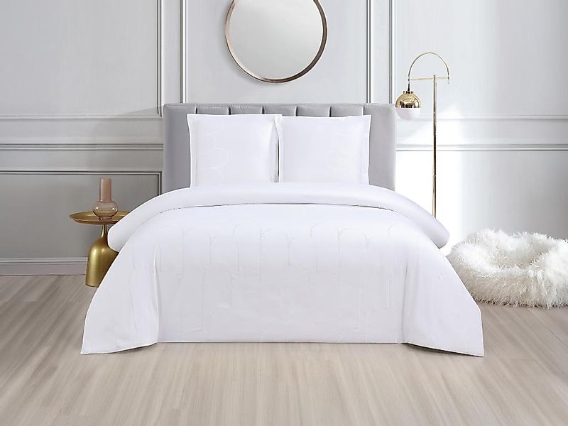 Satinbettwäsche bestickt - 100 % Baumwolle - 120 Fäden/cm² - Bettdeckenbezu günstig online kaufen