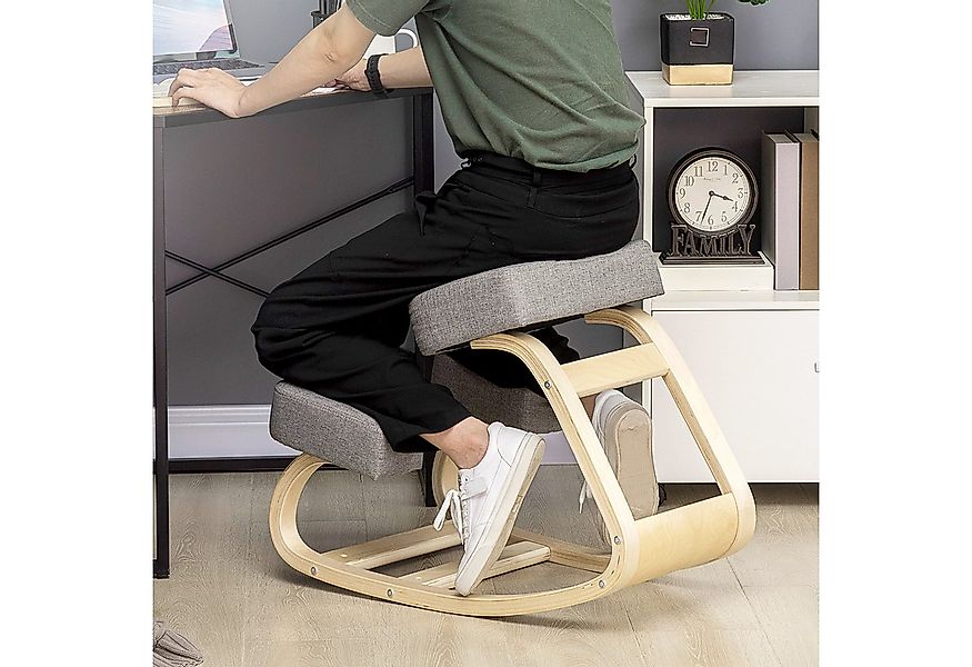 Vinsetto Stuhl Ergonomischer Kniestuhl zur Verbesserung der Körperhaltung ( günstig online kaufen