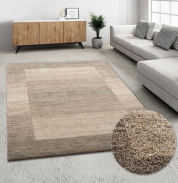 THEKO Wollteppich "Gabbeh Super, Handweb, Teppich, Bordüre, reine Wolle," r günstig online kaufen