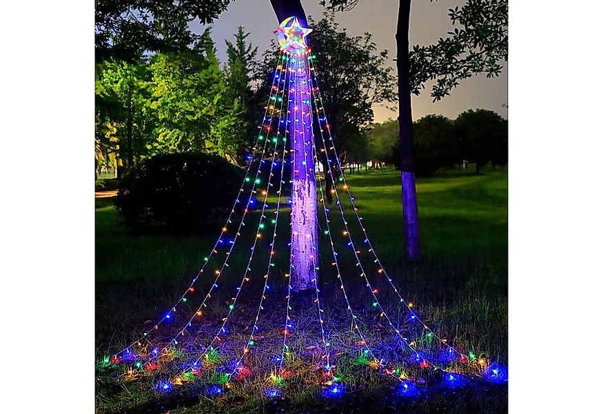 Rosnek LED-Baummantel 3.47M, 9 Stränge, 8 Modi, Timer, für Baum Weihnachten günstig online kaufen
