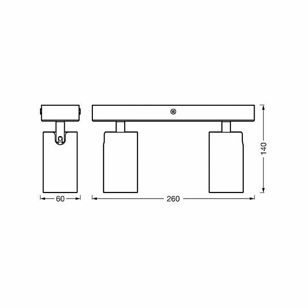 OSRAM Deckenstrahler OCTAGON, weiß, 2-flg., GU10-LED 927 dim günstig online kaufen